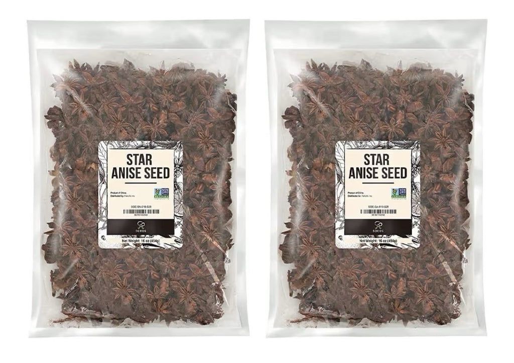 Soeos Star Anise Dried For Beverages Cooking Baking Whole Star Anise Seed 2Pound