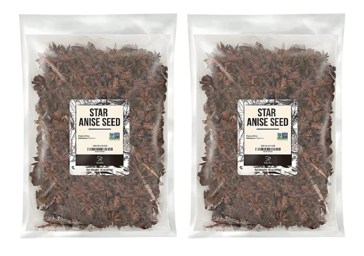 Soeos Star Anise Dried For Beverages Cooking Baking Whole Star Anise Seed 2Pound