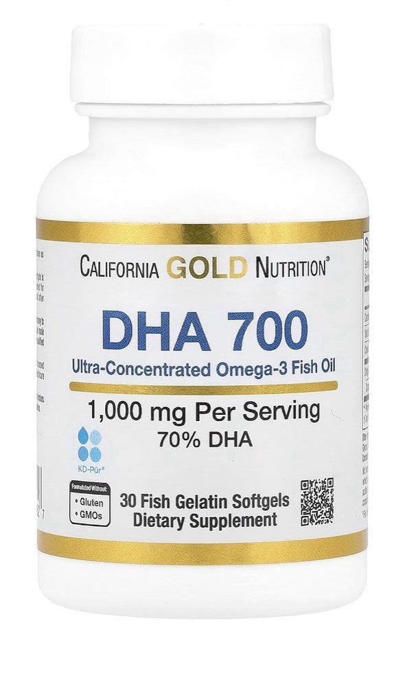 California Gold Nutrition DHA 700 Fish Oil Ultra Concentrated Omega 3 Fish Oil