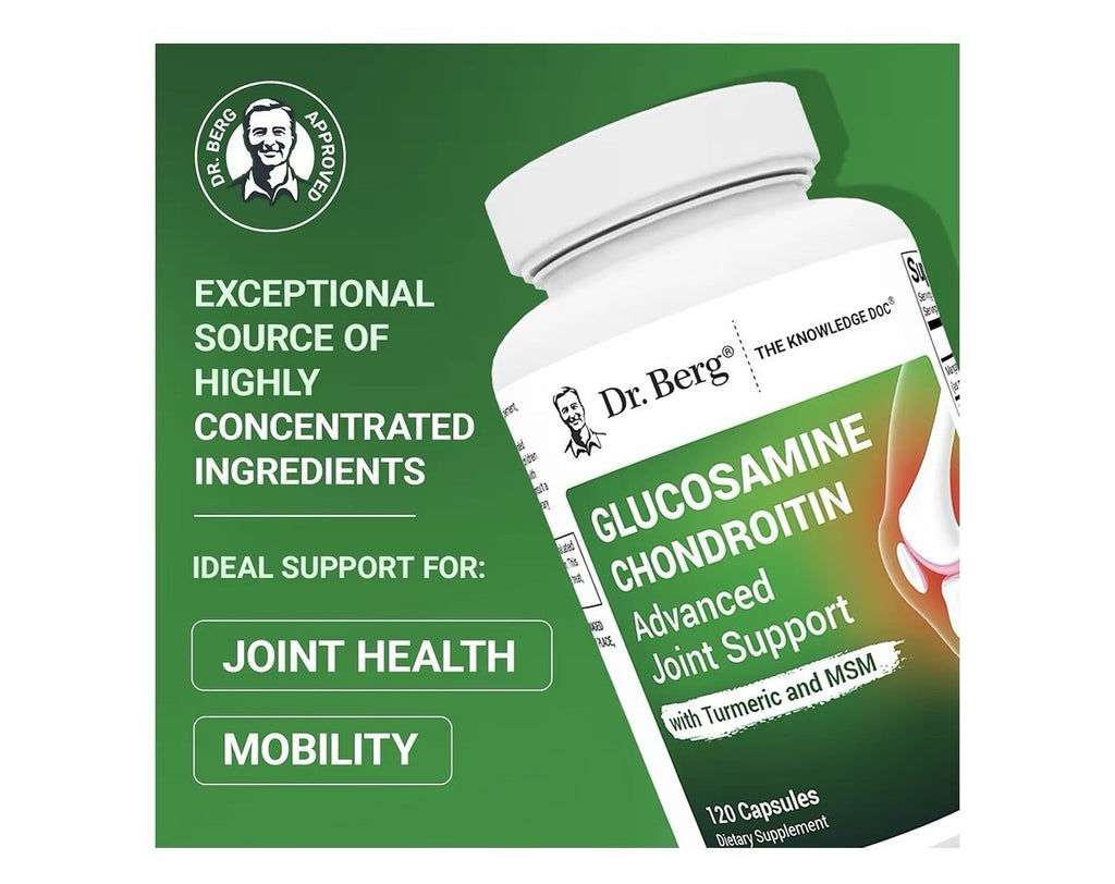 Dr. Berg Glucosamine Chondroitin Advanced Joint Support With Tumeric,MSM 120caps