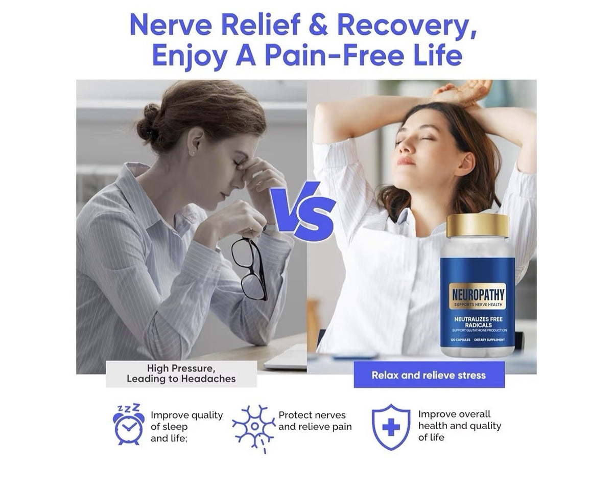 veryherbs Neuropathy Relief Supplement Alpha Lipoic Acid Nerve Health 120capsule