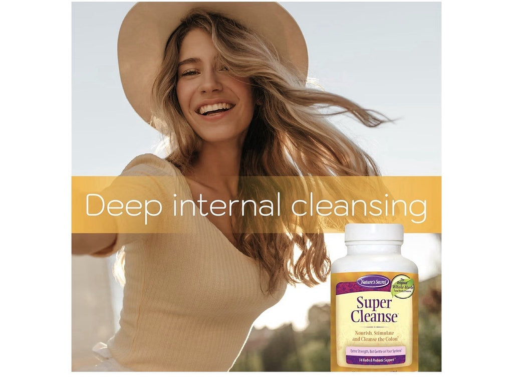 Nature's Secret Super Cleanse Nourish Colon Gut Support Gentle In Stomach 200Tab