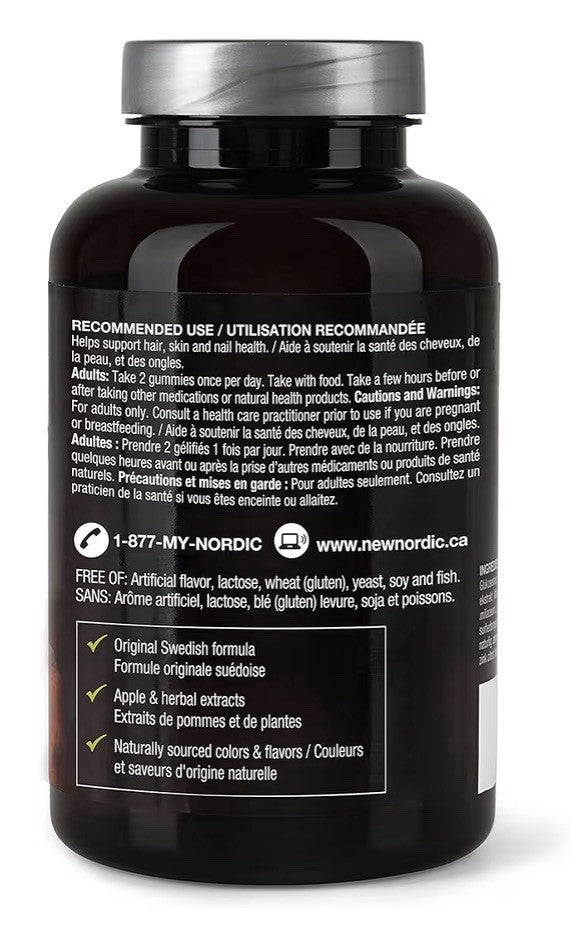 NEW NORDIC Hair Volume Gummies Hair Health Support Fuller Lookin Hair 3 Pack