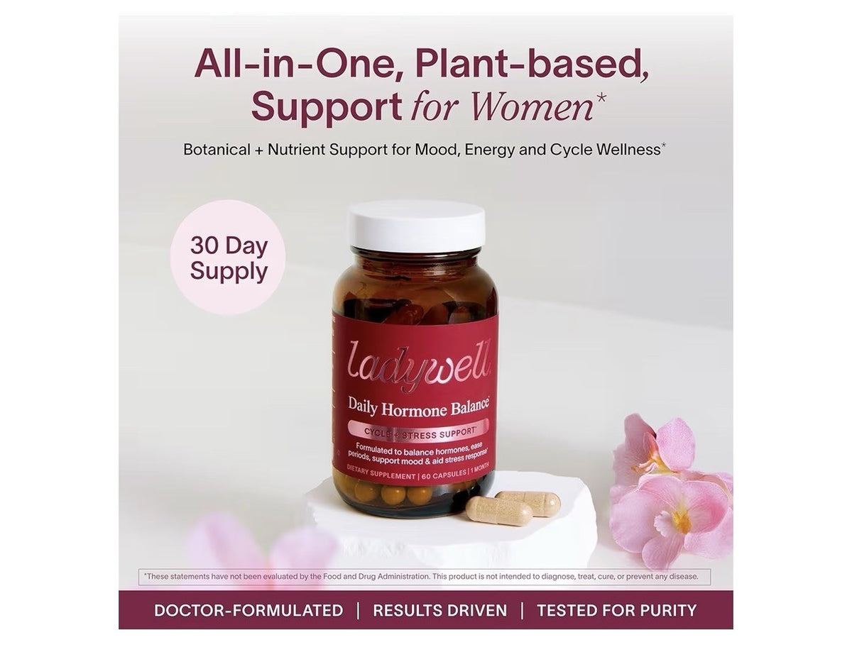 Ladywell Daily Hormone Balance Cycle Stress Mood Periods Support for Women 60cap