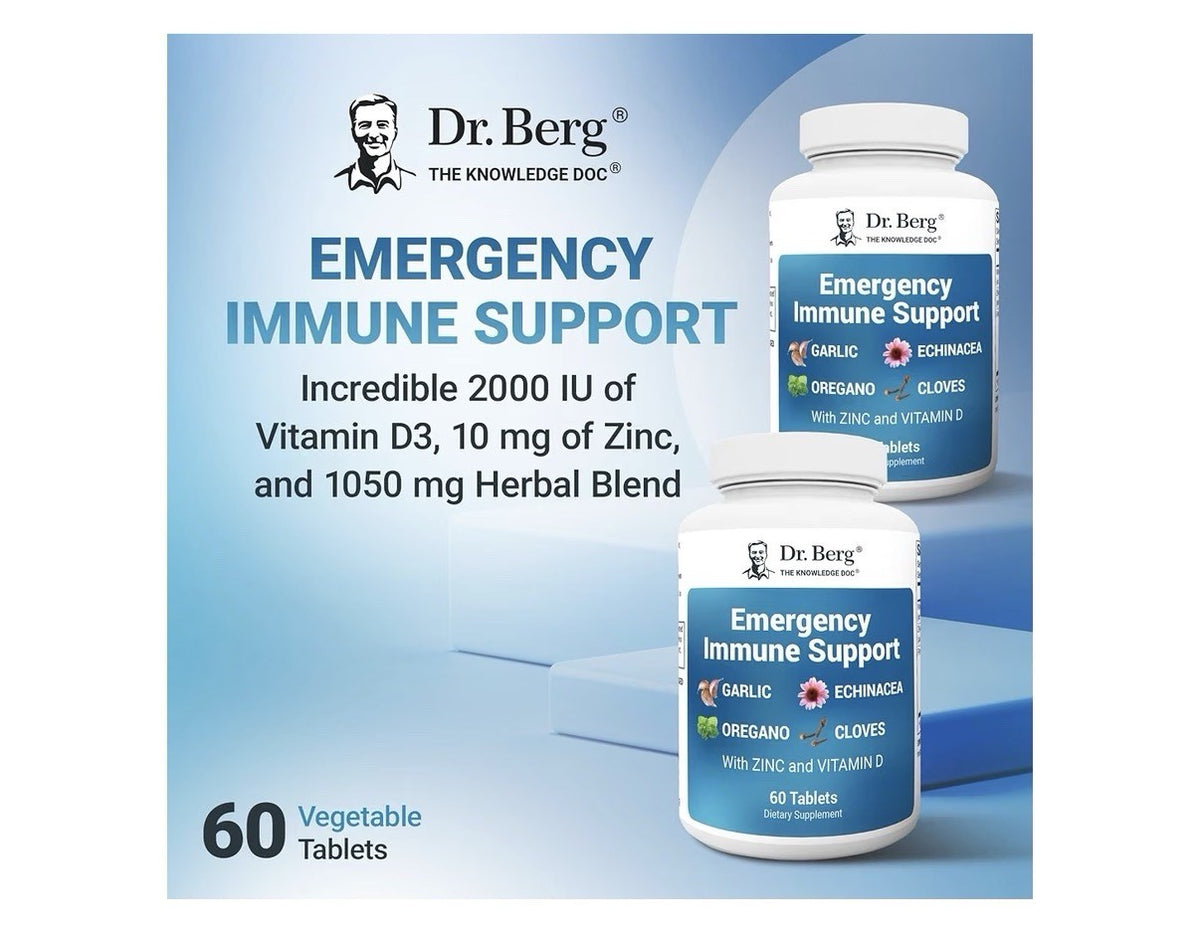 Dr. Berg Emergency Immune Support w/ Potent Blend Of Herbal Extracts 60 Tablets