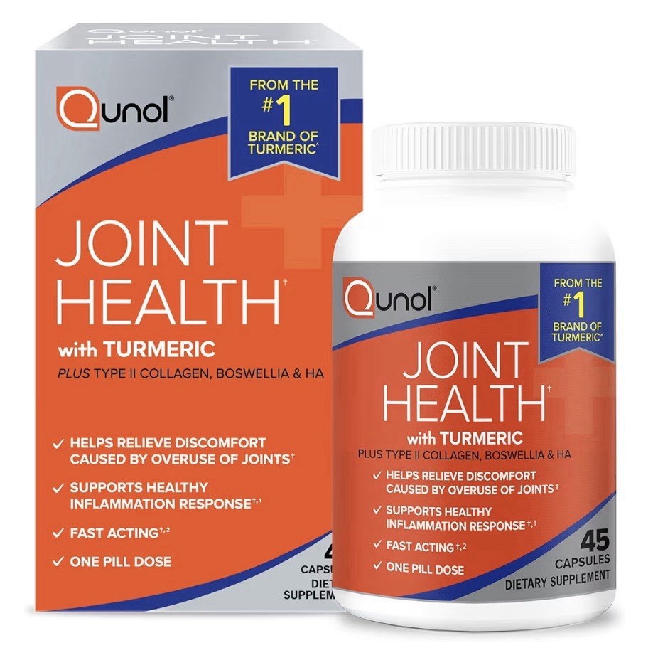 Qunol Joint Health with Turmeric Relieves Discomfort Supports Inflammation 45cap