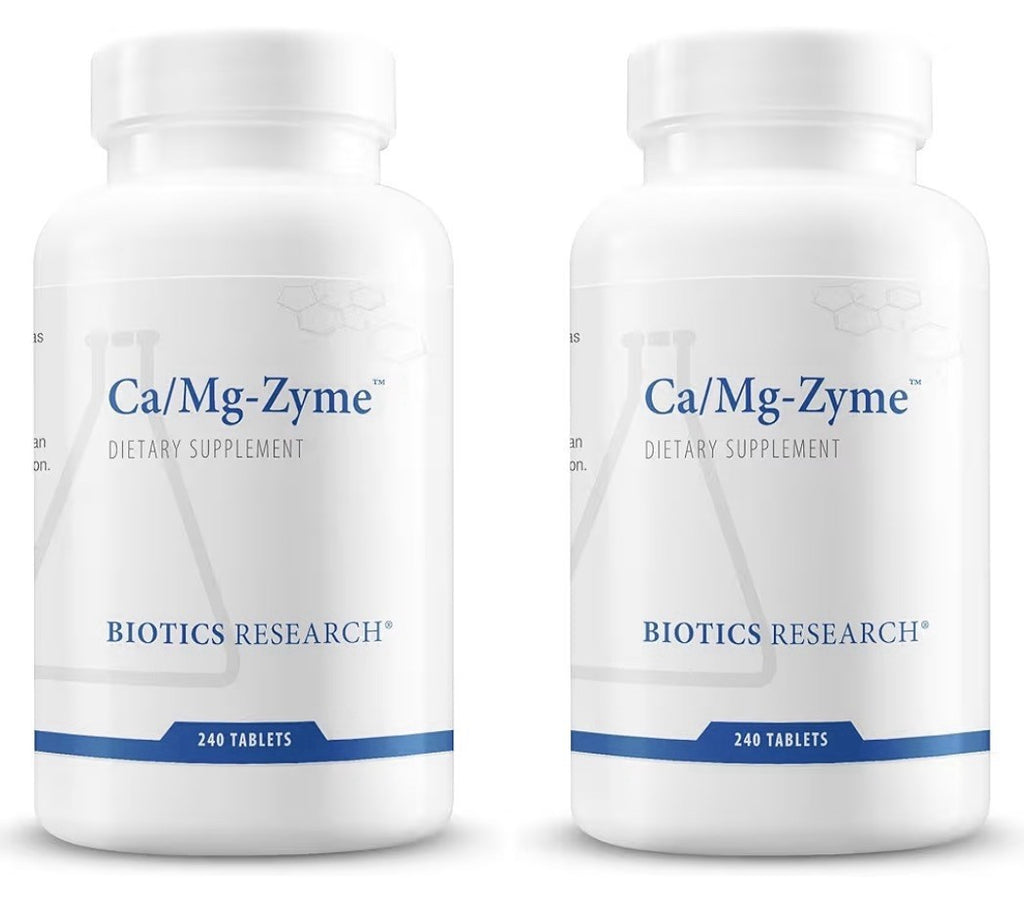 2Pack Biotics Research Ca-Mg-Zyme Calcium Magnesium Formula Bone Nervous Support