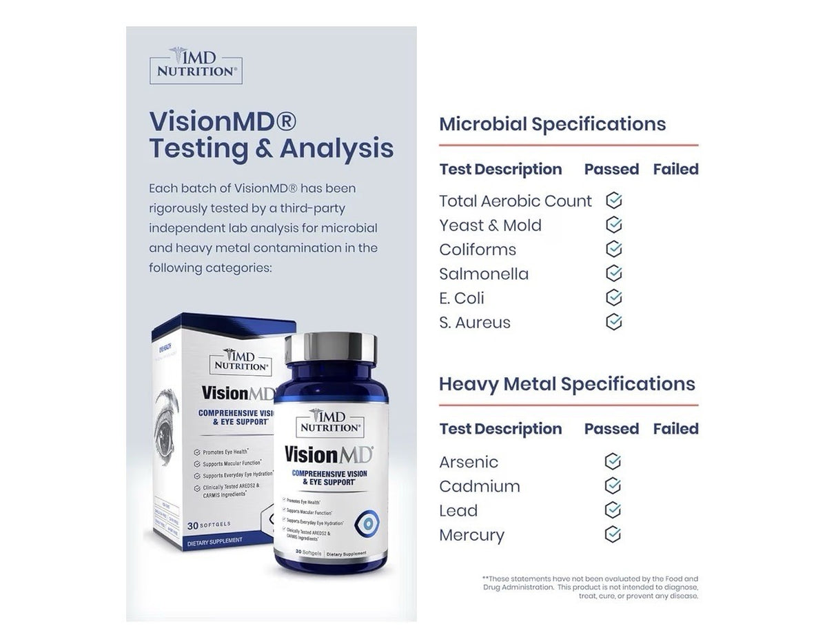 1MD Nutrition VisionMD Comprehensive Vision & Eye Support Macular Function 30sg