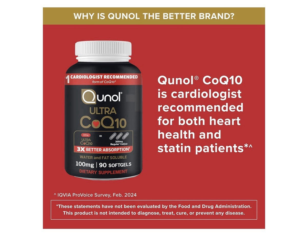 2 Pack Qunol Ultra CoQ10 100mg 3x Better Adsorption Water And fat Soluble