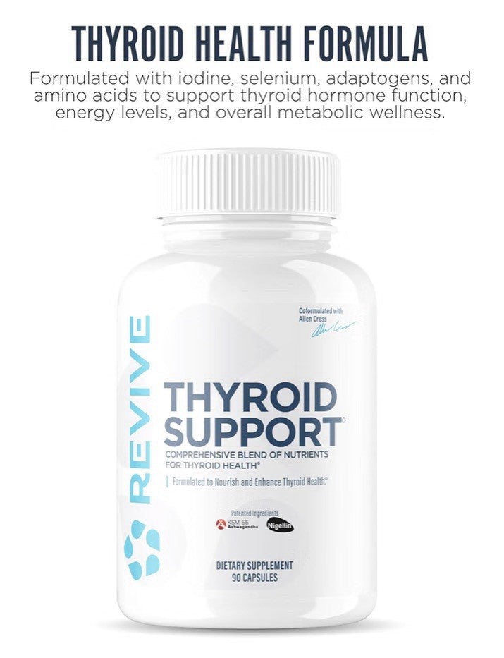 Revive MD Thyroid Support Supports Healthy Thyroid Function For Men & Women 90ca
