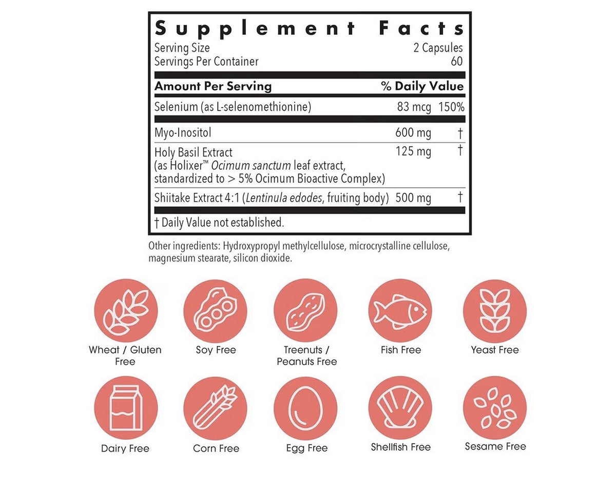 Allergy Research Group Thyroid Zen Defense Mood Thyroid Immune Support 120 Caps