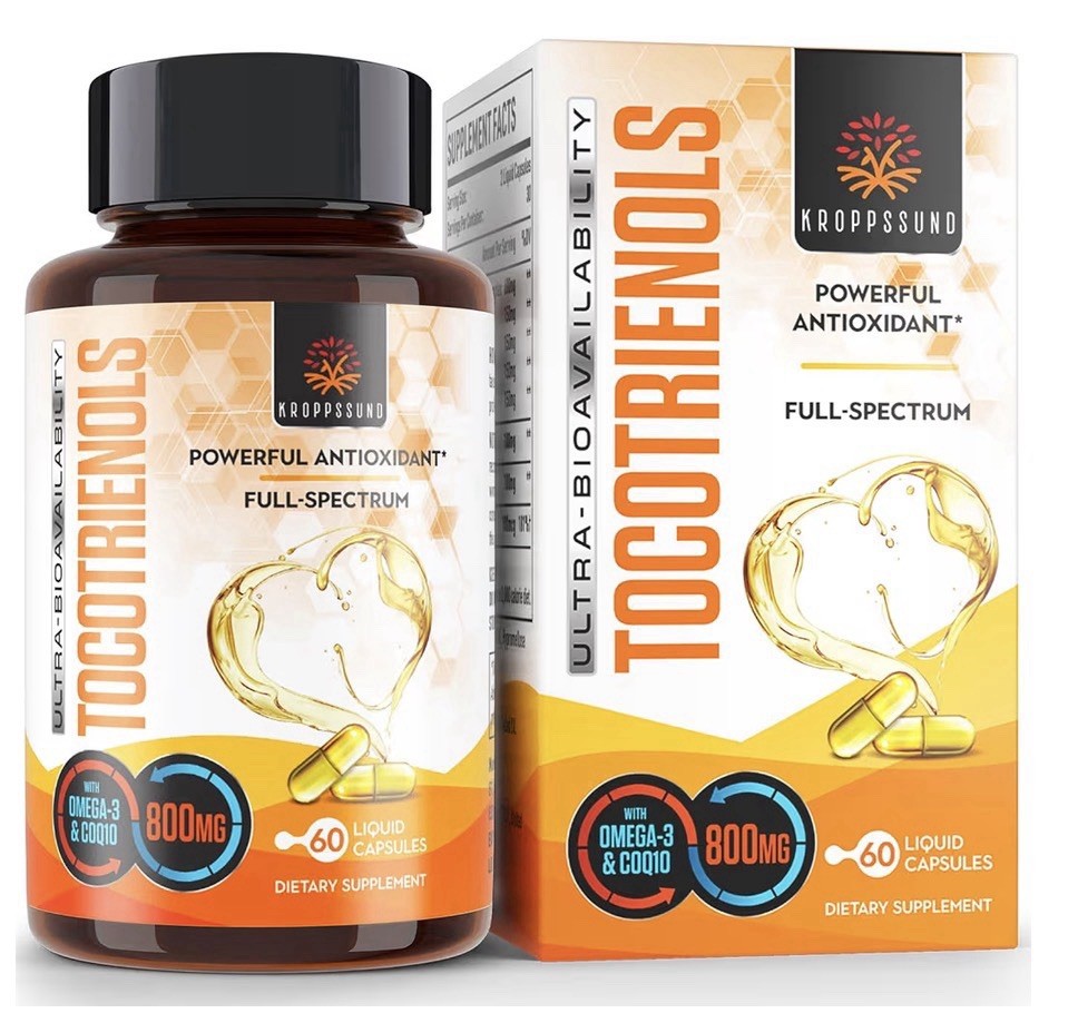 2 Packs Kroppssund Tocotrienols 800mg Supplement Rich in Vitamin E Antioxidant