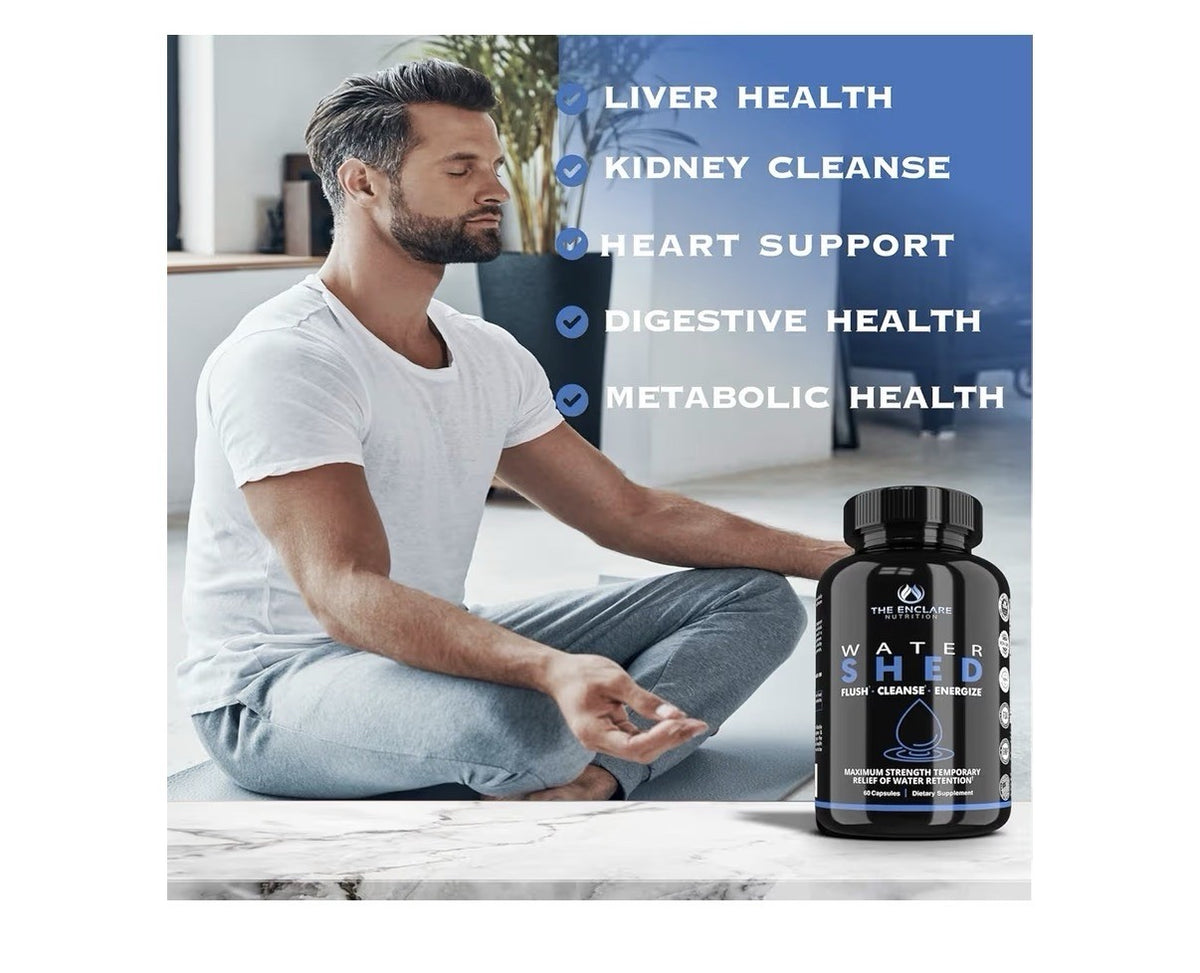THE ENCLARE NUTRITION WATER SHED Flush Cleanse Energize Water Retention 3 Pack
