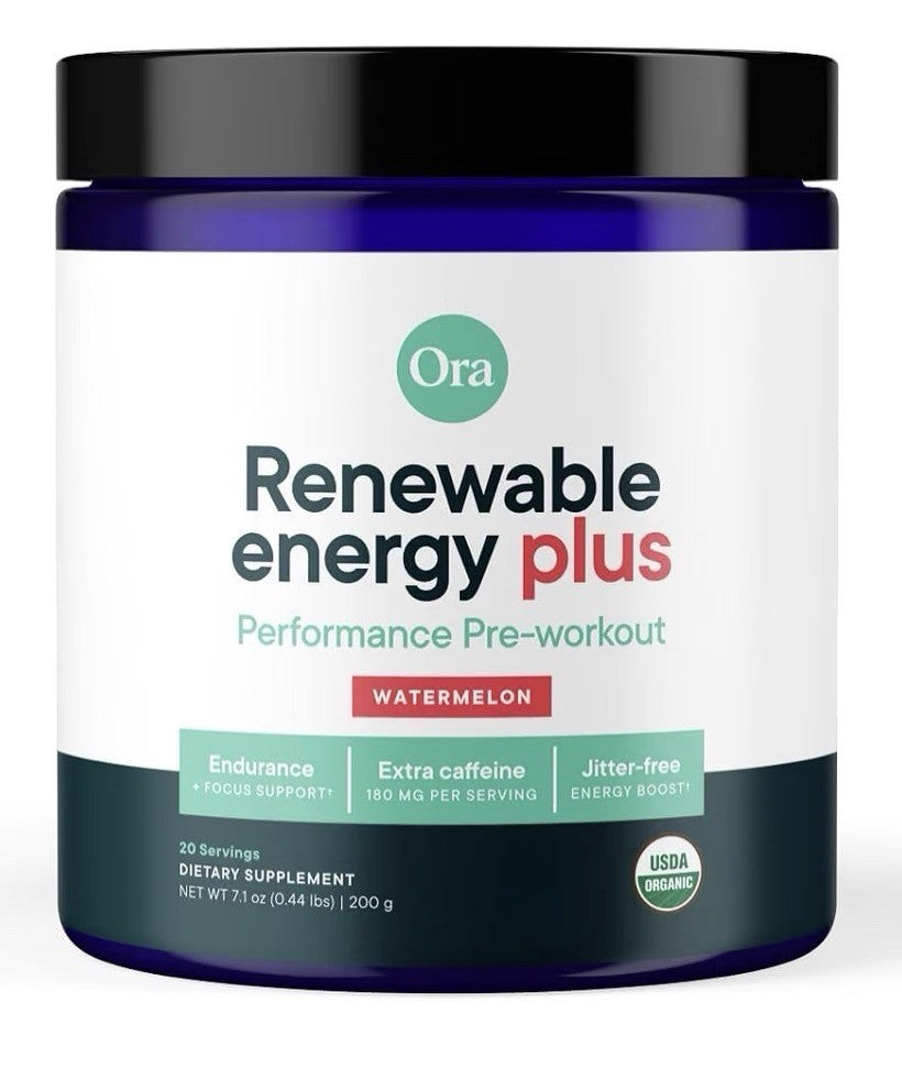 Ora Renewable Energy Plus Performance Pre-workout Endurance Energy Boost 7.1 oz