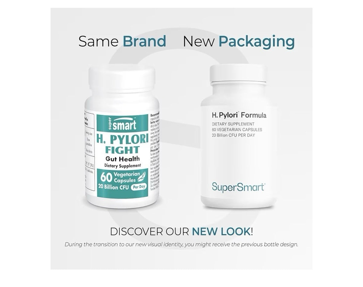 Supersmart H. Pylori Formula 20 Billion CFU per Day High Potency 60 Capsules