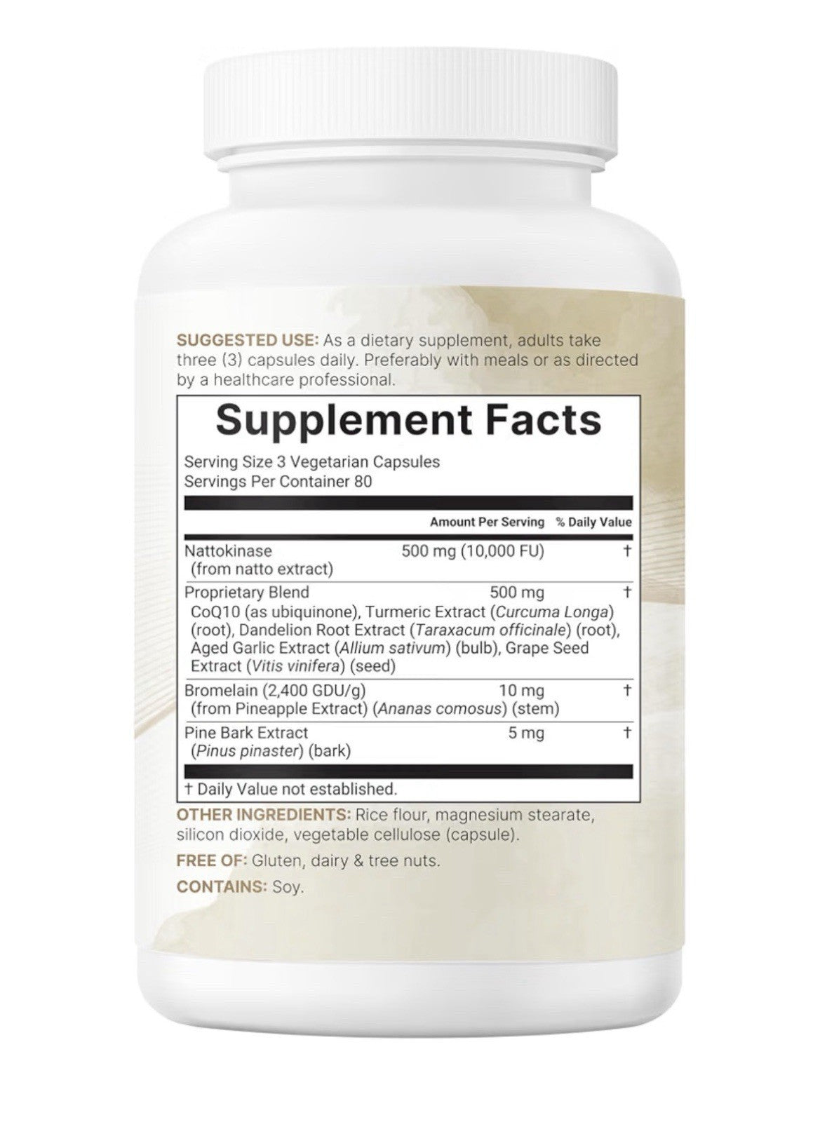 Micro Ingredients Nattokinase 10,000 FU Per Serving 240 Veggie Capsules