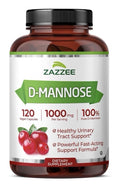 Zazzee D-Mannose Healthy Urinary Tract Support 2 Month Supply 120 Capsules