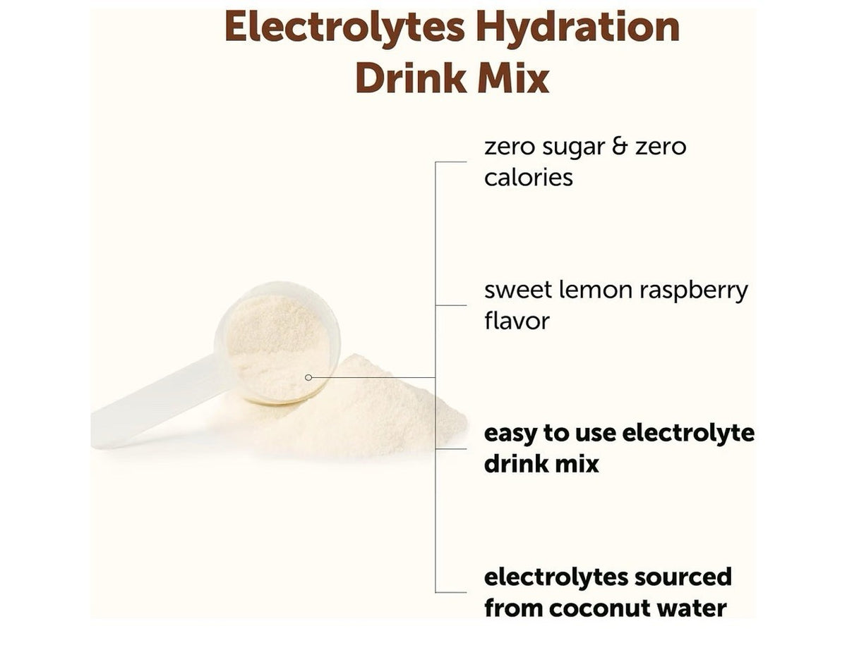 Micro Ingredients Electrolytes Hydration Drink Mix Powder Lemon & Raspberry 16oz