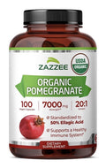 Zazzee Organic Pomegranate 50% Ellagic Acid Immune System Support 100 Capsules