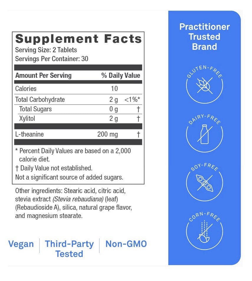 Neuroscience GABA Trex Grape Flavored Chewables Calm Aid Stress Support 60Tablet
