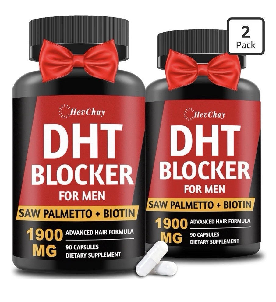 2 Pack HevChay DHT Blocker for Men Extra Strength Advanced Hair Growth