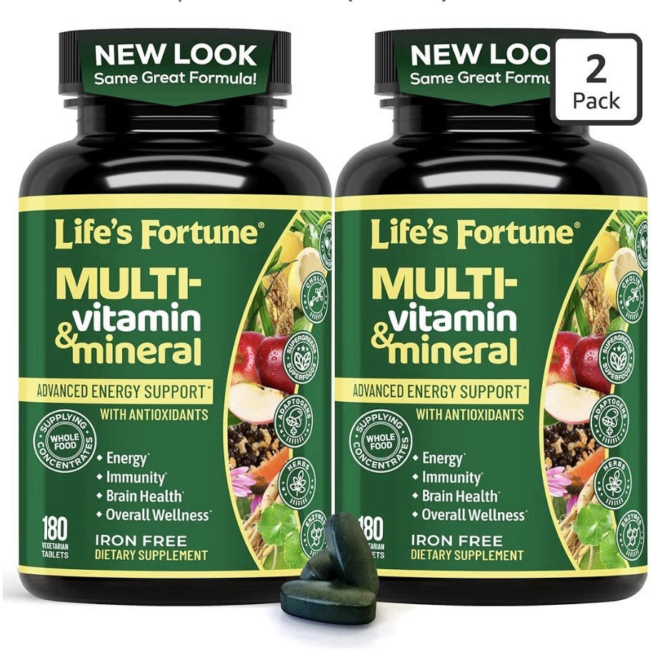 2Pack Life's Fortune Multivitamin Mineral Energy Immunity Brain Overall Wellness