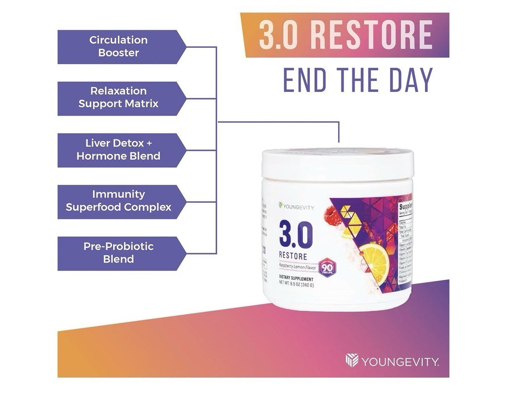 Youngevity 3.0 Rise & Restore Dual-System Supplement For Day & Night
