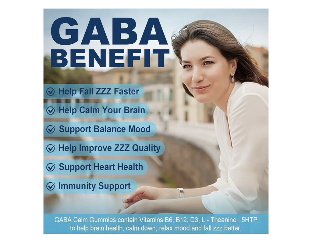 Nextdia GABA Calm Gummies 500 mg with L Theanine 5-HTP Vitamins B6 60 Gummies