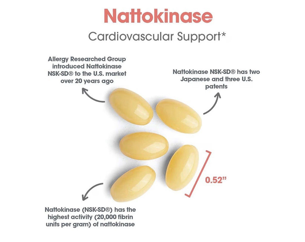 Allergy Research Group Nattokinase 100 mg Circularity Support 2000 FU 180Softgel