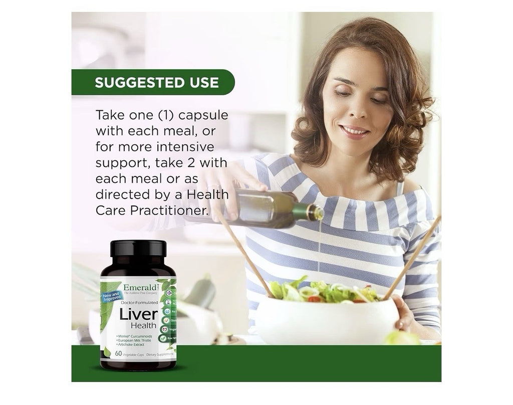 EMERALD LABS Liver Health Liver Support Immune Gallbladder Energy Levels 60 Caps