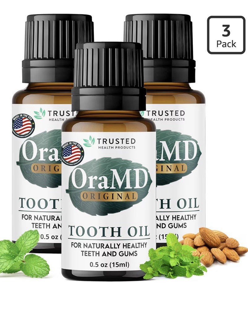3 Pack OraMD Tooth Oil 4-in-1 Original Strength Clinically Tested Gum Disease