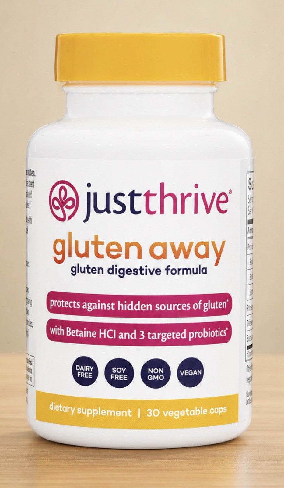 Just Thrive Gluten Away Gluten Digestive Formula 30 Capsules