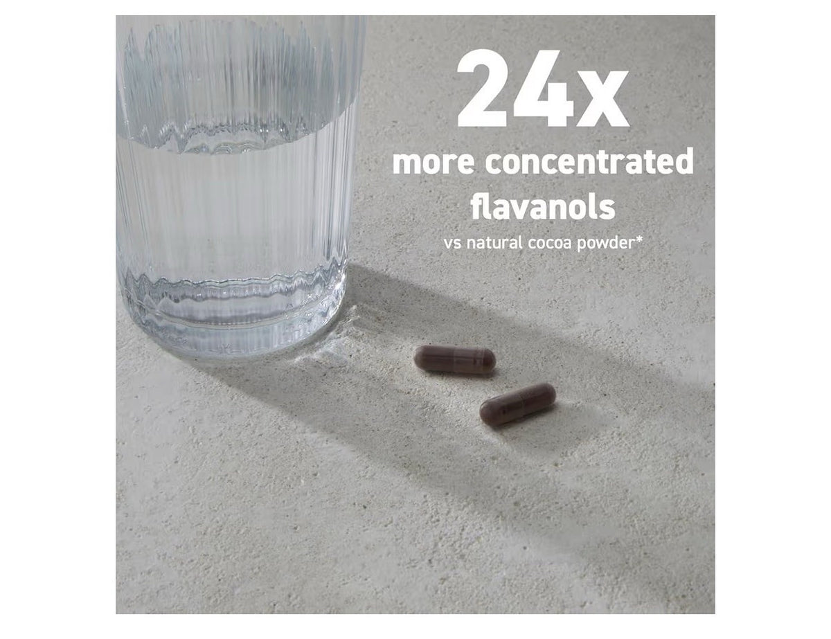 CocoaVia Cocoa Flavanols 500mg Heart Brain Cognitive Circulation Support 60 Caps