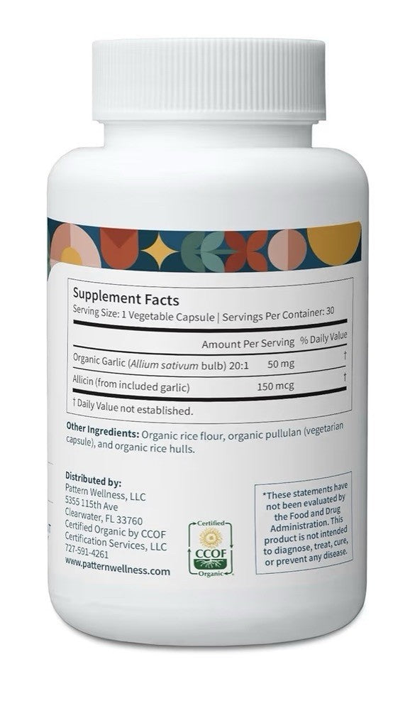 Pattern Wellness Organic Garlic Heart & Immune Support Odorless Tasteless 2 Pack