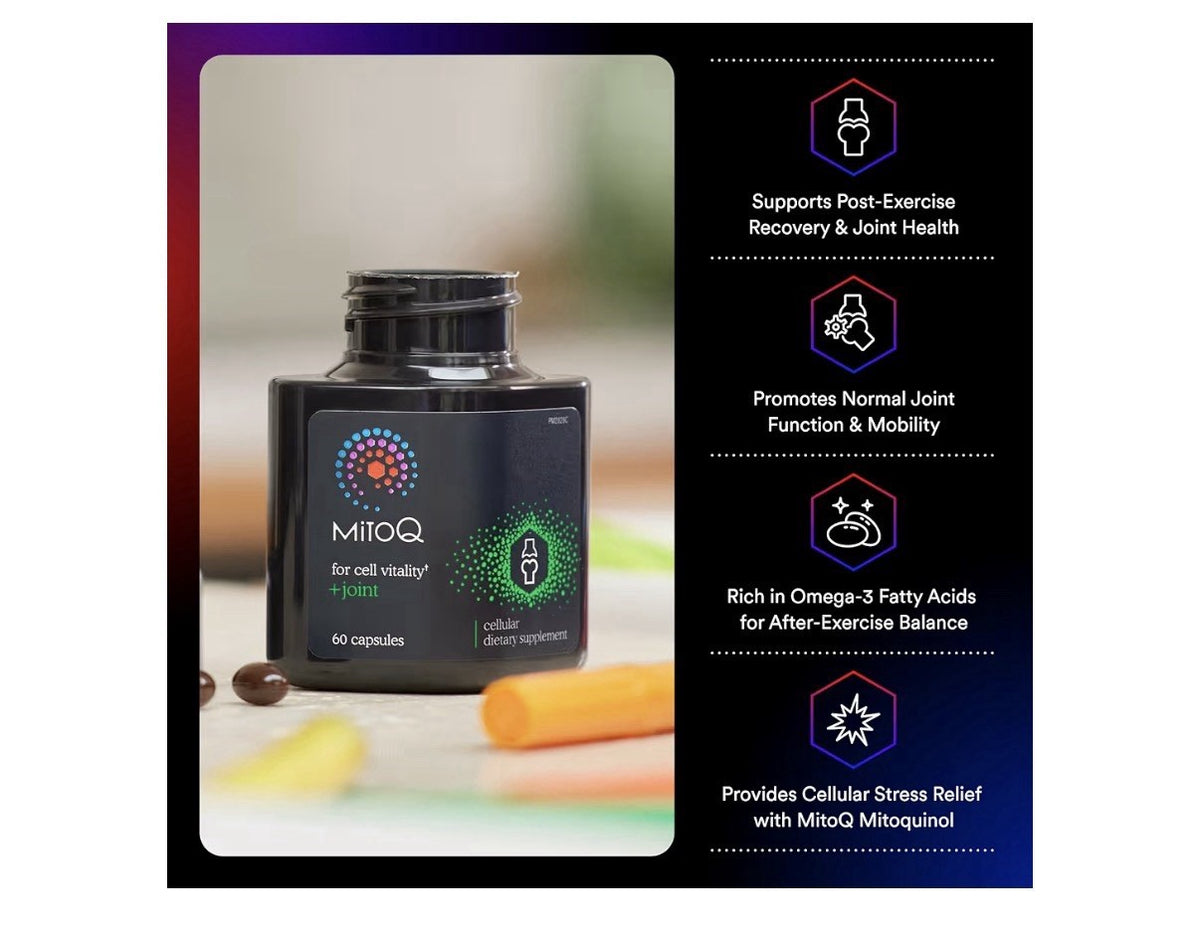 MitoQ +Joint For Cell Vitality Cellular Dietary Supplement Joints Health 60 Caps