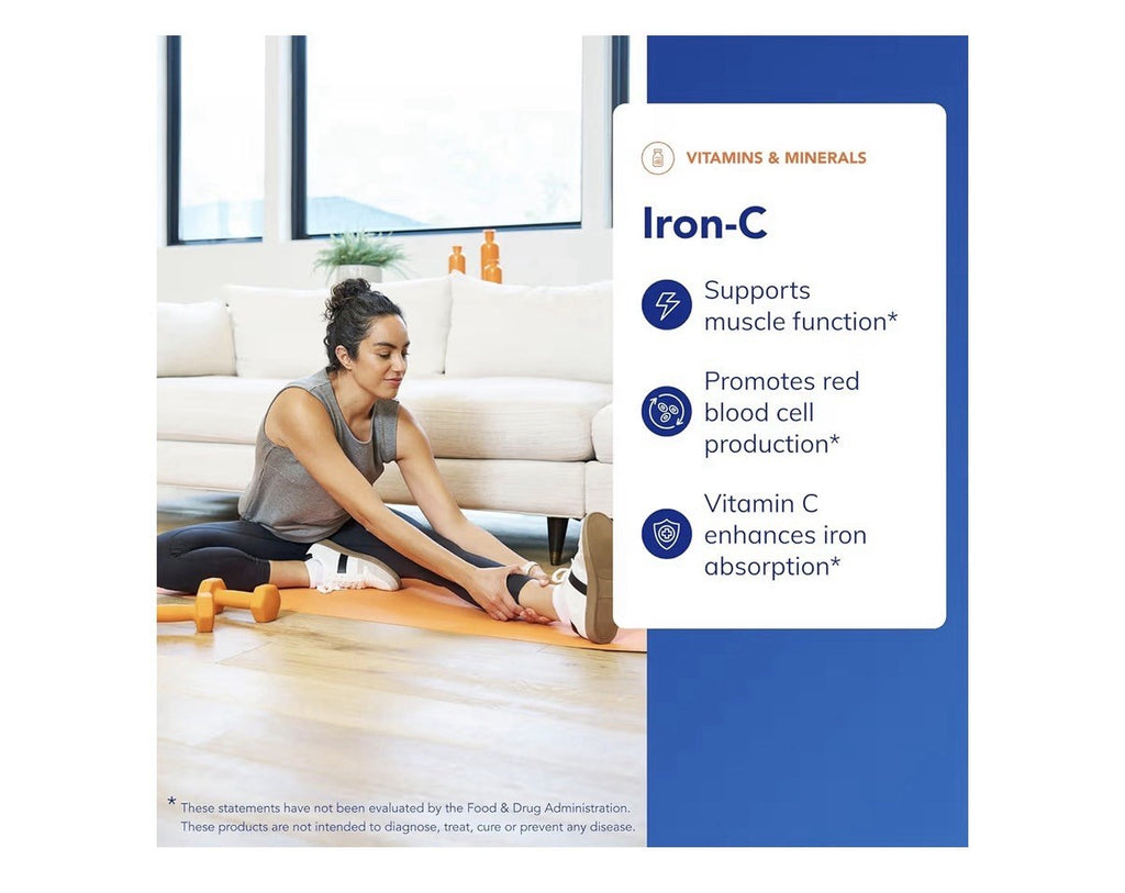 Pure Encapsulations Iron-C 15 mg 175 mg Vitamin C Red Blood Cell Support 30 Caps