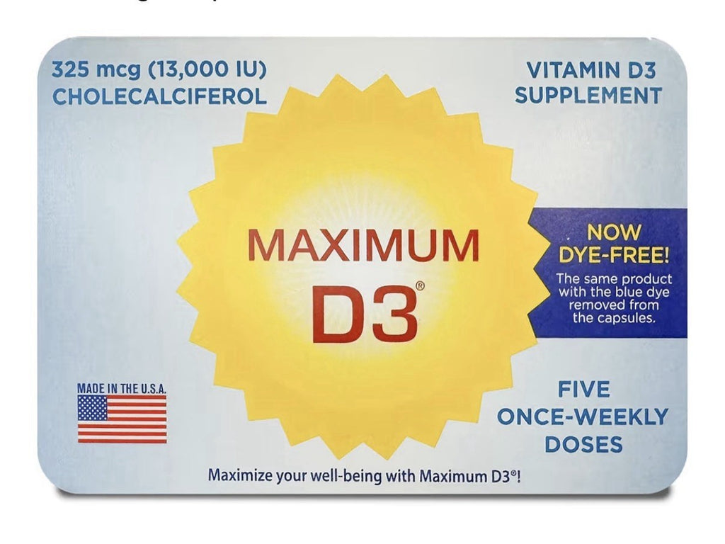 Maximum D3 Vitamin D3 13,000 IU 5 Weeks Supply 5 Capsules