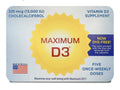 Maximum D3 Vitamin D3 13,000 IU 5 Weeks Supply 5 Capsules