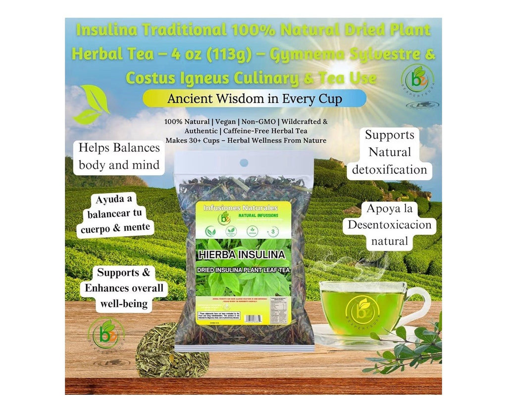 B-Experts Hierba Insulina Dried Insulina Plant Leaf Tea 113 Grams Costus Igneus
