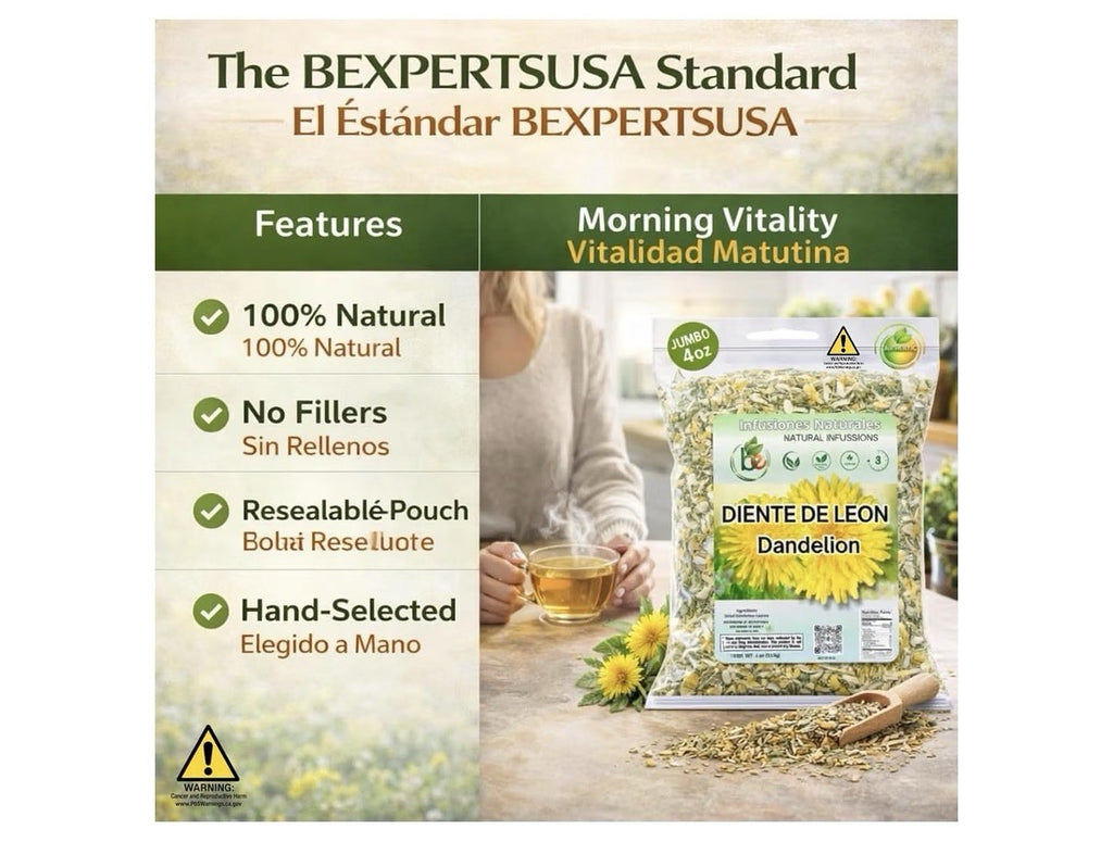 B-Eperts Diente de León Dandelion Loose Leaf Herbal Tea Natural 4 oz