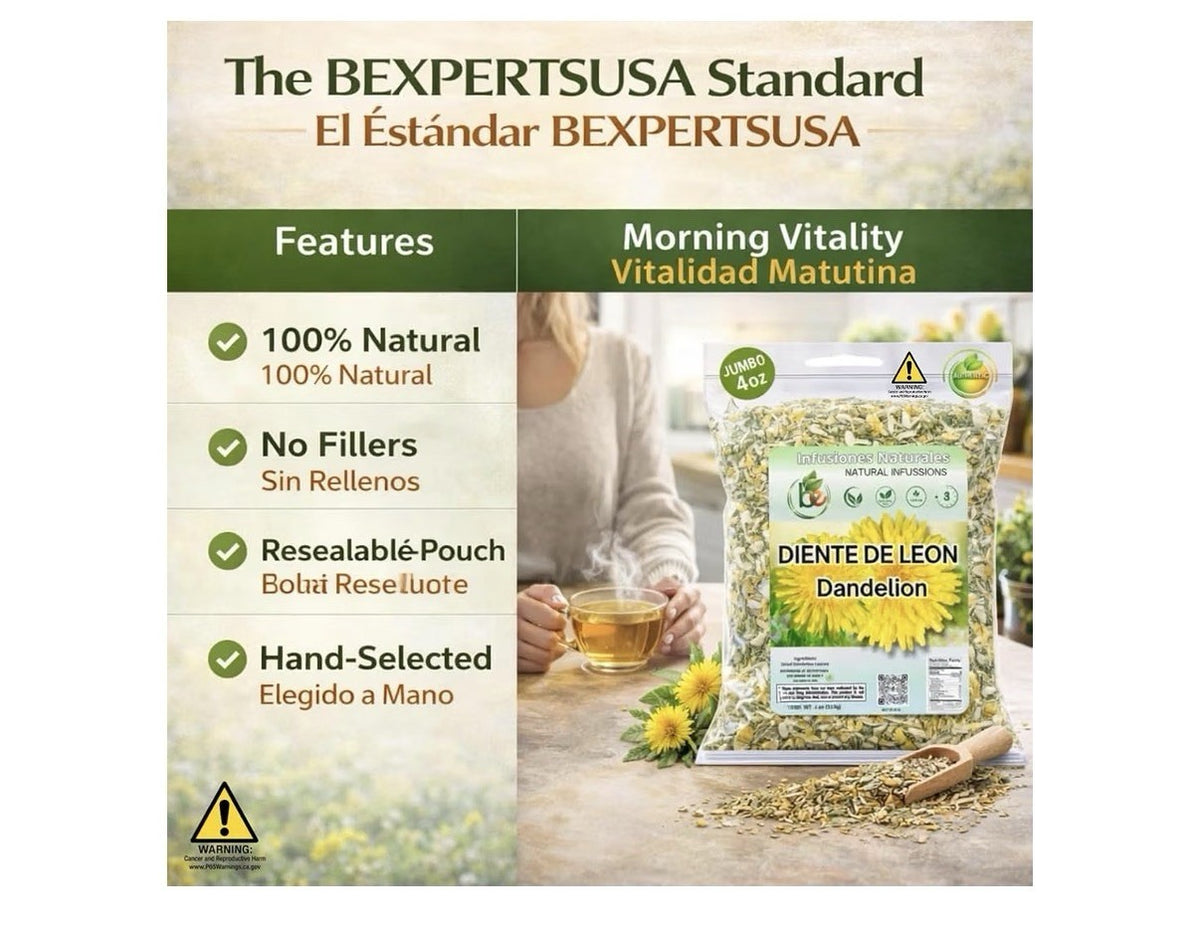 B-Eperts Diente de León Dandelion Loose Leaf Herbal Tea Natural 4 oz