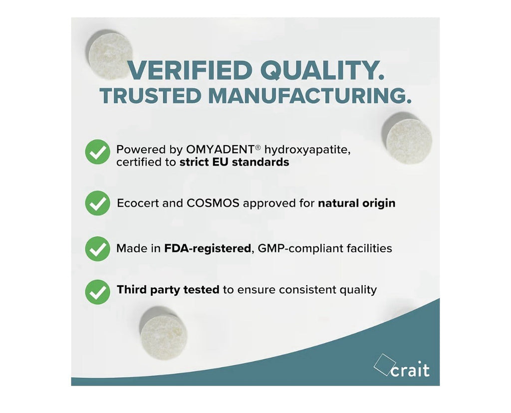 crait Hydroxyapatite Gum With Xylitol Remineralizing Fresh Breath Mint 60pieces