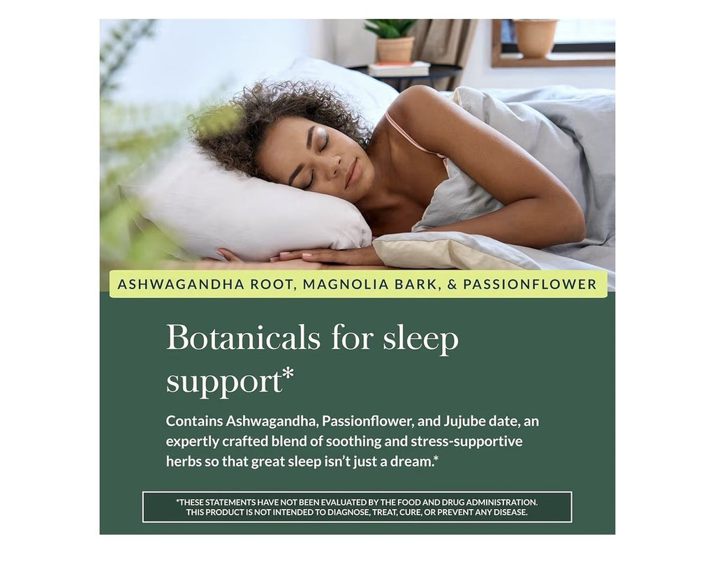 Gaia Herbs SleepThru Sleep Support Supplement with Ashwagandha Root 60 Capsules