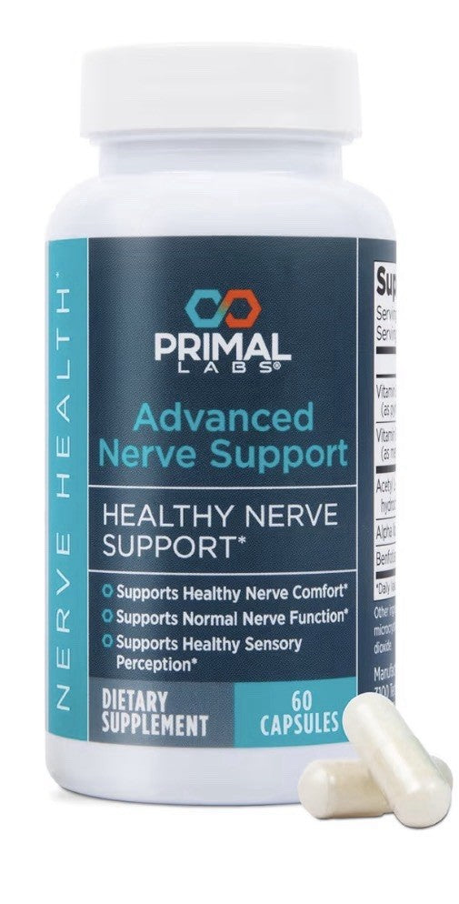 Primal Labs Advanced Nerve Support Nerve Wellness Supplement Legs Comfort 60Caps