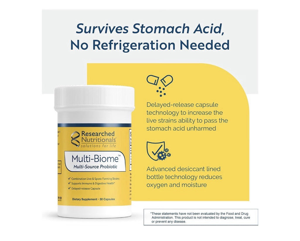 Researched Nutritionals Multi-Biome Multi-Source  Probiotic Immune Digestive 30c