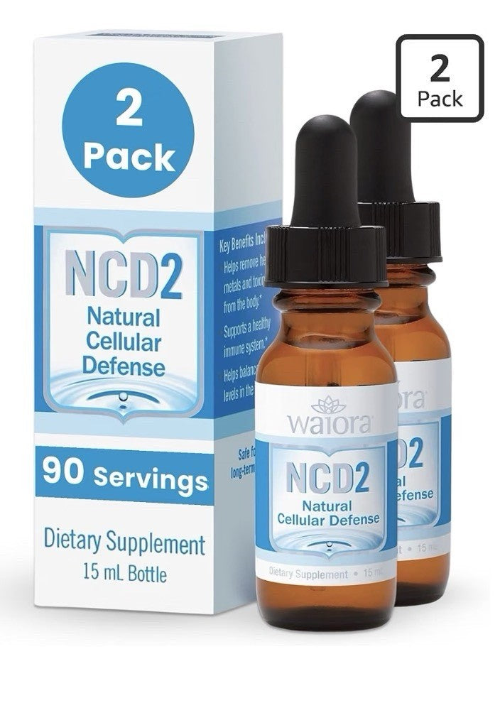 2Pack Waiora NCD2 Natural Cellular Defense Liquid Drops Mineral Cellular Support