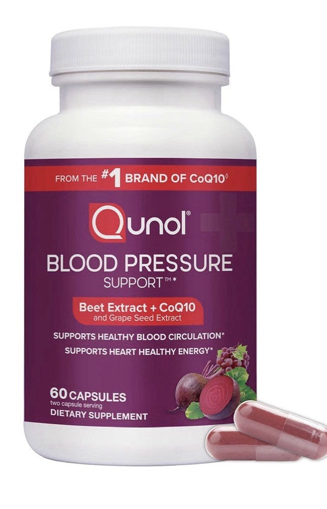 Qunol Blood Pressure Support Beet Extract with CoQ10 Heart Health Energy 2 Pack
