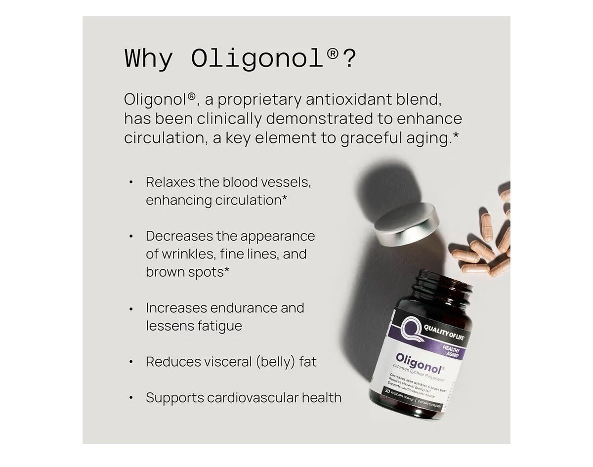 2 Packs Quality of Life Oligonol Lychee Polyphenol Healthy Aging Supplement
