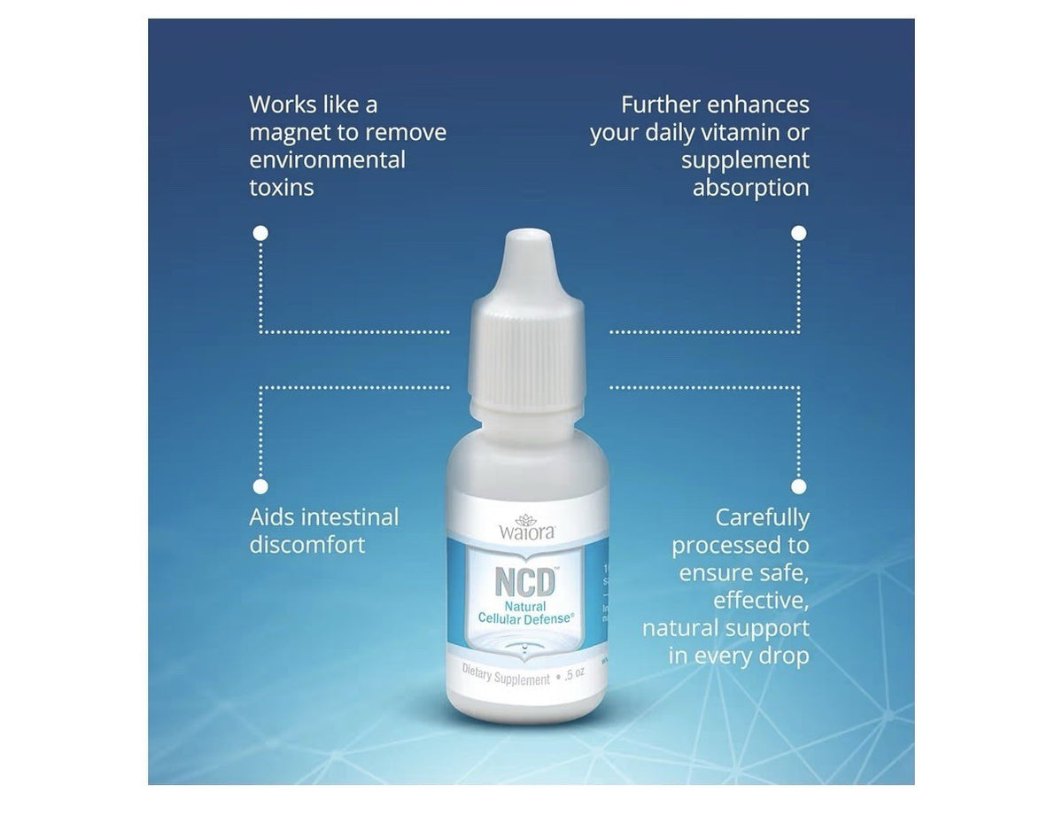 2 Pack Waiora NCD Natural Cellular Defense Liquid Drops Mineral Cellular Support