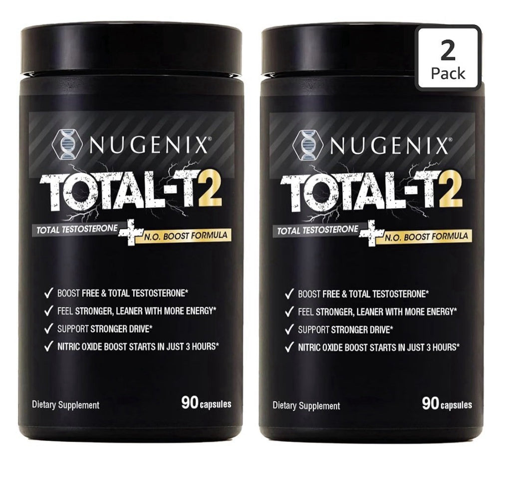 2 Pack Nugenix Total-T2 Total Testosterone Booster Nitric Oxide Booster for Men